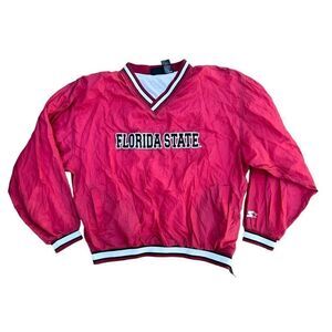 Vintage Starter Florida State Seminoles Windbreaker Jacket XL Red Embroidered